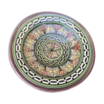 Coupe dcorative peinte  la main orientale signe safi maroc vintage