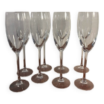 Coupe flte verre  pied champagne cristal