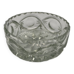 Coupe  fruit, saladier en cristal massif  dcor de motifs taills main