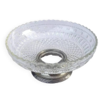 Coupe  fruits sur pidouche en verre et mtal, annes 1930