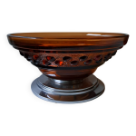 Coupe  fruits en verre moul art dco