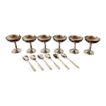 Coupes à glace en inox, et petites cuillères Coupes à glace en inox, et petites cuillères