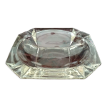 Coupe en verre, assiette de prsentation en verre moul
