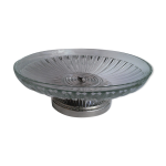 Coupe en verre pied mtal art dco