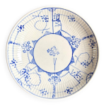 Coupelle, assiette  pain sarreguemines, service  copenhague  en faence bleue