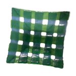 Coupelle  bijoux en verre souffl bouche tresse de murano