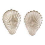 Coupelles coquille saint - jacques en cristal de portieux vintage annes 70