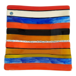 Coupelle dcorative vintage de murano aux couleurs acidules forme carre