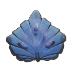 Coupelle  fruit en verre bleu