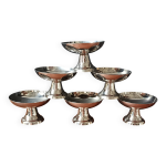 Coupelles  glace inox anciennes, coupes  dessert acier inoxydable vintage