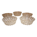 Coupelles mont blanc en verre moul press