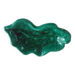 Coupelle vide poche feuille barbotine ceramique verte vallauris made in france