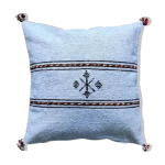 Coussin berb�re bleu ciel en coton