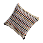 Coussin jacquard  rayures et bouclettes