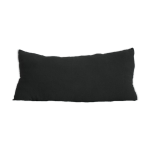Coussin long en lin brut noir