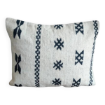 Coussin marocain kilim noir et blanc