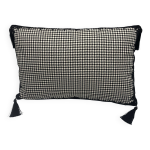 Coussin rectangulaire, housse et insert, noir et blanc. mod�le alexandra