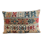 Coussin rectangulaire en tissu gobelin ethnique