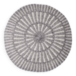 Coussin rond 100% pure laine motifs gris