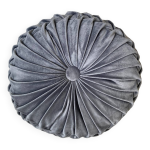 Coussin rond pliss velours sudine