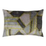 Coussin velours soie ikat, 40x60