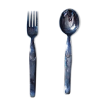 Couverts baptme fourchette cuillre mtal argent boite ancienne boite