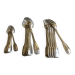 Couverts modernistes en m�tal argent� 6 + 6 + 6