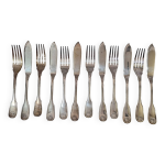 Couverts  poisson, christofle, modle vendme coquille