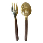 Couverts  salade en bois et corne