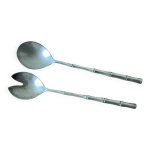 Couverts � salade en m�tal argent�, italie 1980