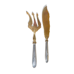 Couvert de service  poisson, argent fourr, mtal dor, france