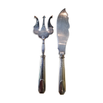 Couverts de service  poisson art dco en argent