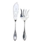 Couverts de service  poisson: fourchette + couteau / pelle. mtal argent sa