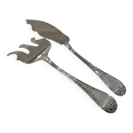 Couvert � servir le poisson en m�tal argent� orf�vre v style rocaille marly