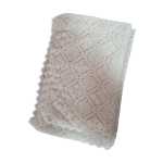 Couvre lit couverture en crochet vintage couleur ecru 220cm 230cm