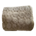 Couvre lit crochet en coton blanc � rosace