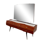Crdence en bois avec miroir vittorio dassi italie 1960