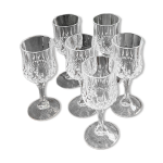 Cristal d arques longchamp set de 6 verres  pied n 7 vintage 24% pbo