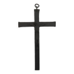 Crucifix mural en fer forg� style jean touret marolles, ann�es 50