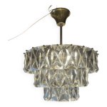 Crystal prism chandelier by kinkeldey, 1970s