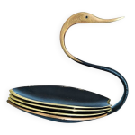 Cygne cendriers walter bosse - lot de 4