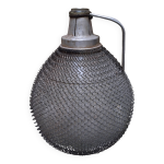 Dame - jeanne, bonbonne en verre, avec filet m�tallique protecteur, 1950 - 1960