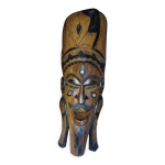 Dcoration murale ou  poser grand masque africain en bois sculpts