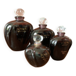 Dcoration sallle de bain - 4 flacons parfum christian dior - couleur prune