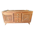Design brutaliste buffet en enfilade en chne massif vers 1930 - 1940 - art dco