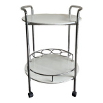 Desserte bar 1970 en bois laqu blanc