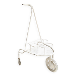 Desserte / bar roulant en mtal perfor laqu blanc dans le got de matgot vintage des annes 50