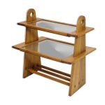 Desserte en ch�ne et verre des ann�es 50 - 60