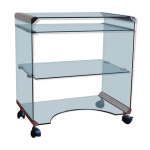 Desserte de gallotti & radice, chrome et verre, annes 1970