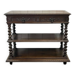 Desserte henry ii fin xixème en chêne - plateau ouvrant en vaisselier Desserte henry ii fin xixème en chêne - plateau ouvrant en vaisselier